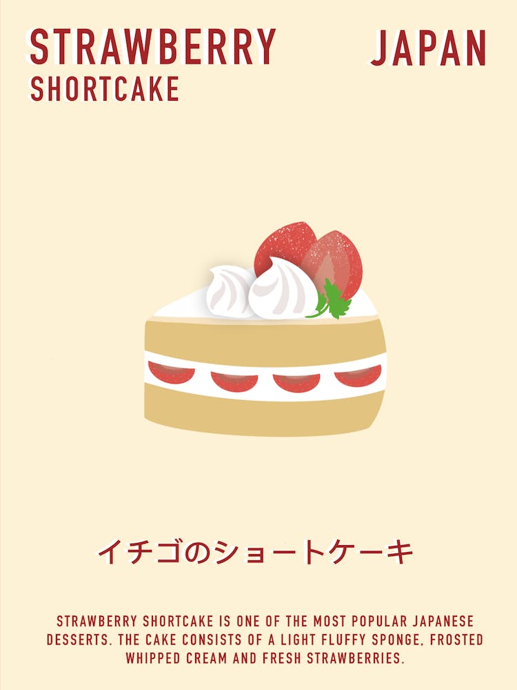 Japanese Strawberry Shortcake Print