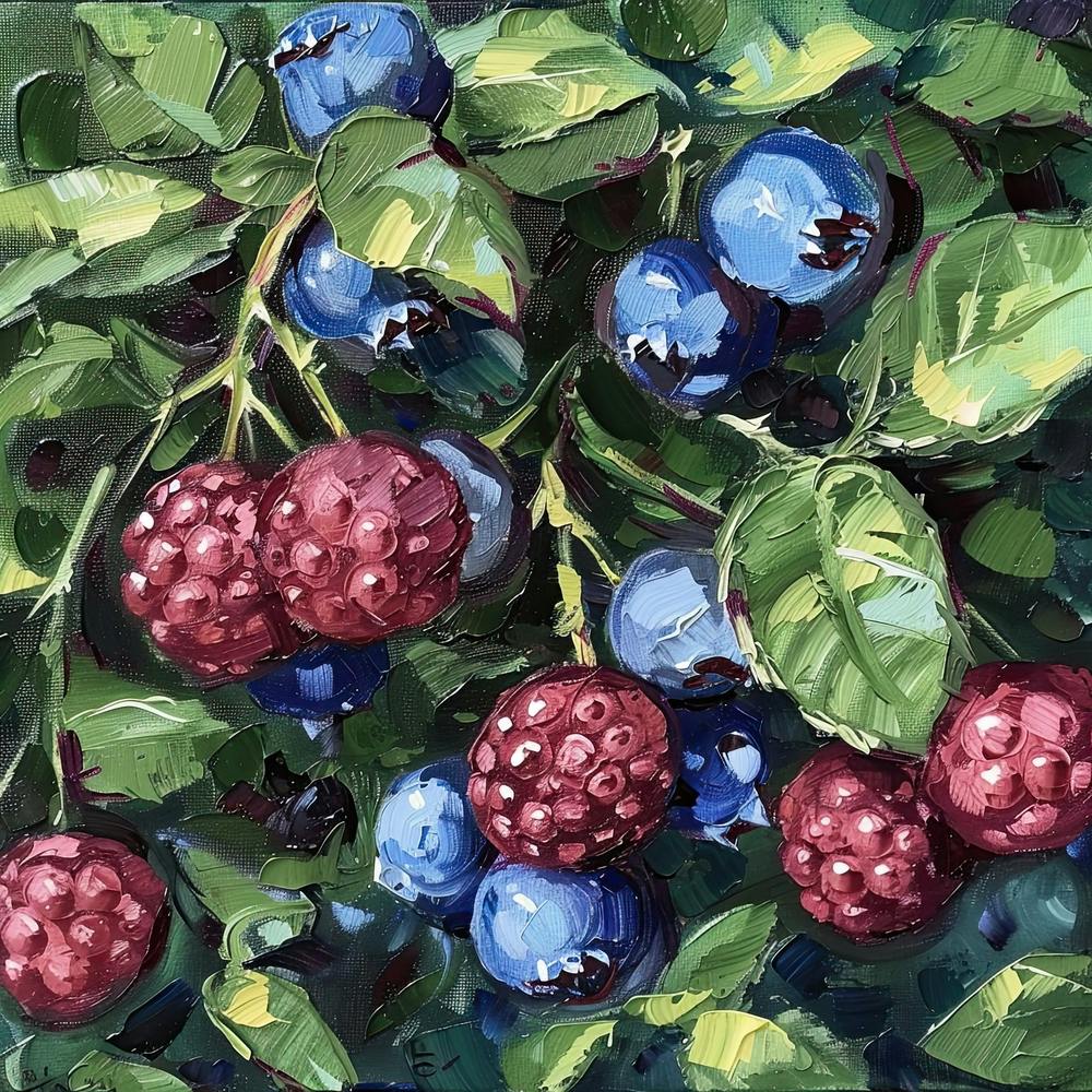 Blueberries Fairycore Painting 2