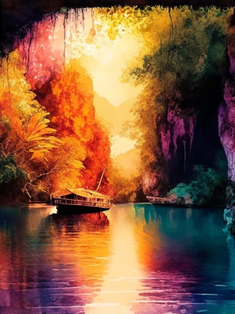 The Puerto Princesa Underground River Watercolour
