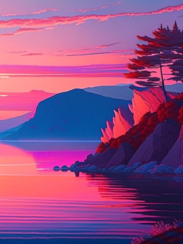 Lake Baikal Dreamy Sunset 2