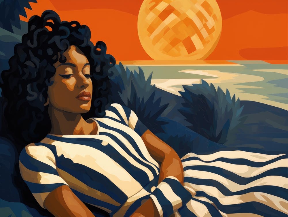 Afro-American Woman Sleeping