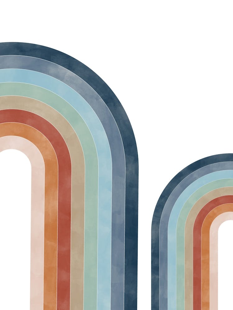 Terracotta Navy Rainbows