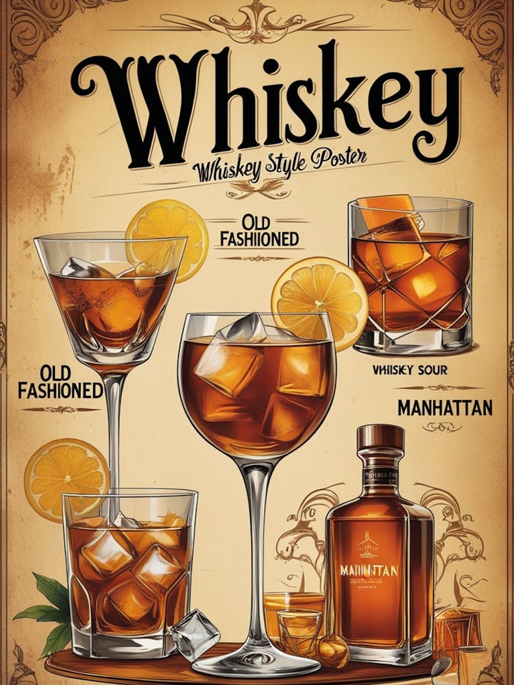 Vintage Whiskey Poster