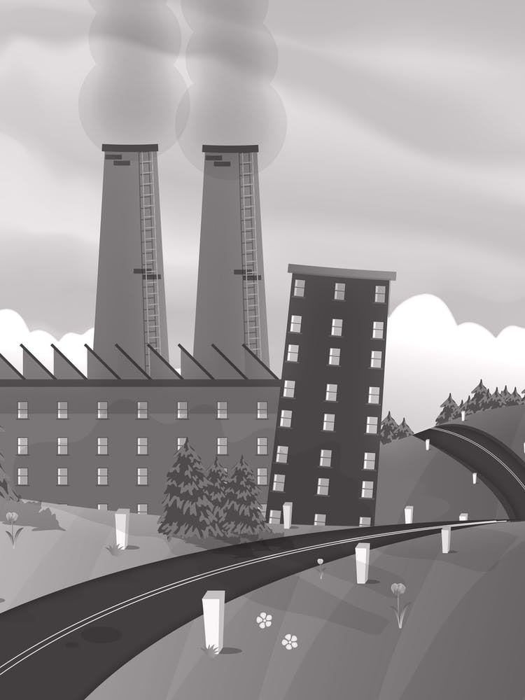 Cartoon Of Smokestacks