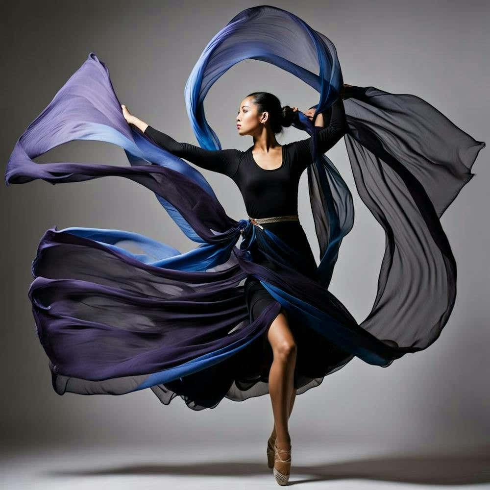dancer with scarves