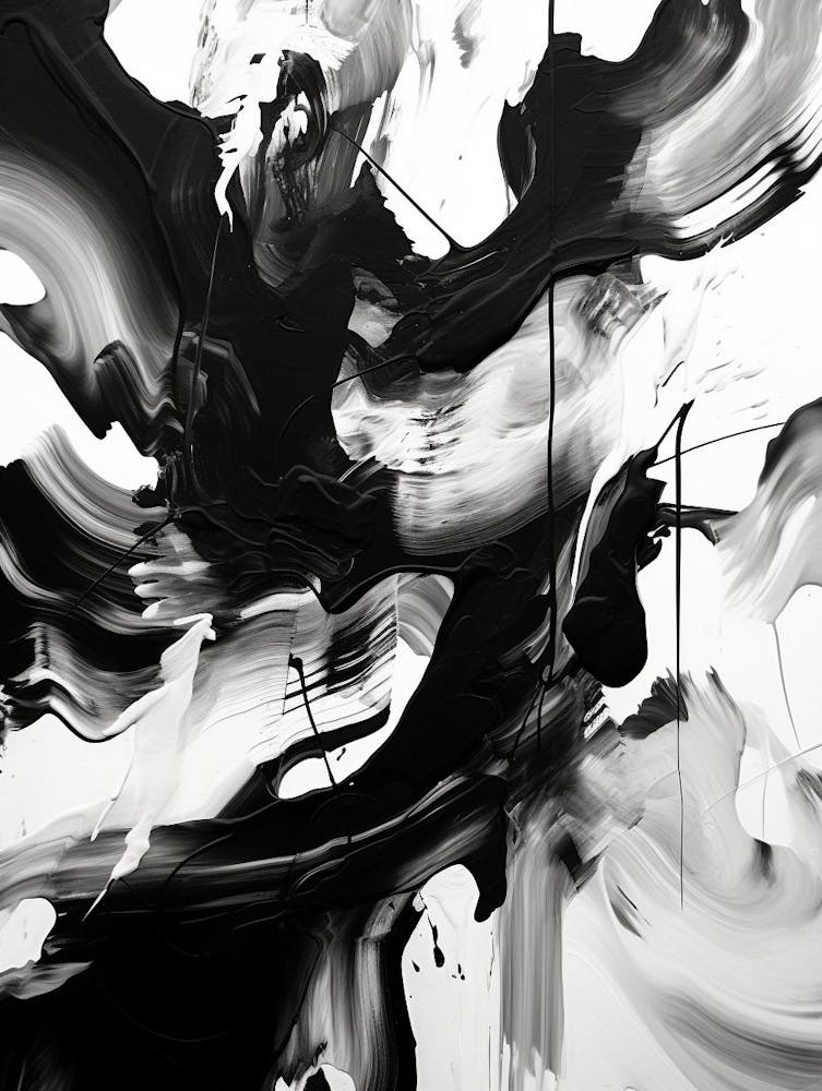 Movement Abstract Black And White 2