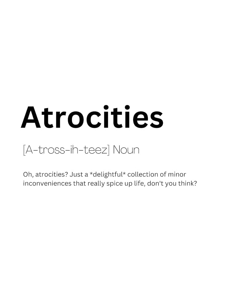 Atrocities Definition Meaning