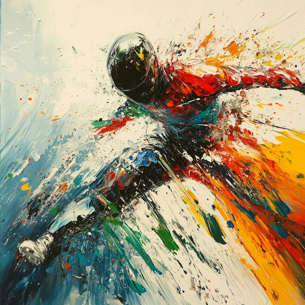 Athlete In Motion Art
