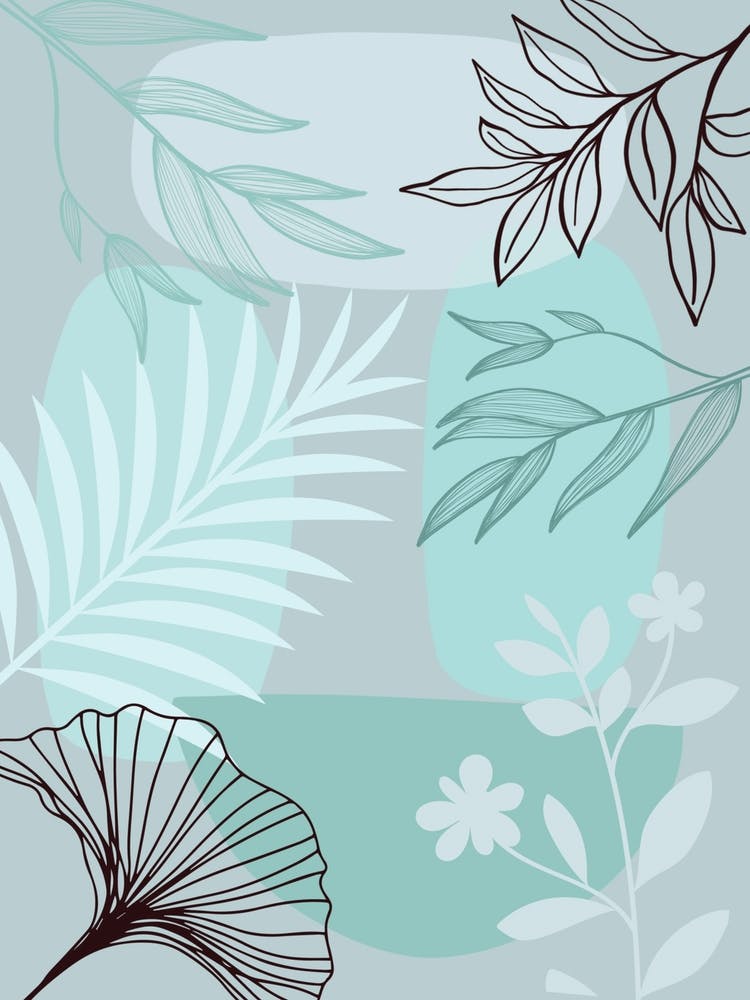 Abstract Leaves And Flowers 1