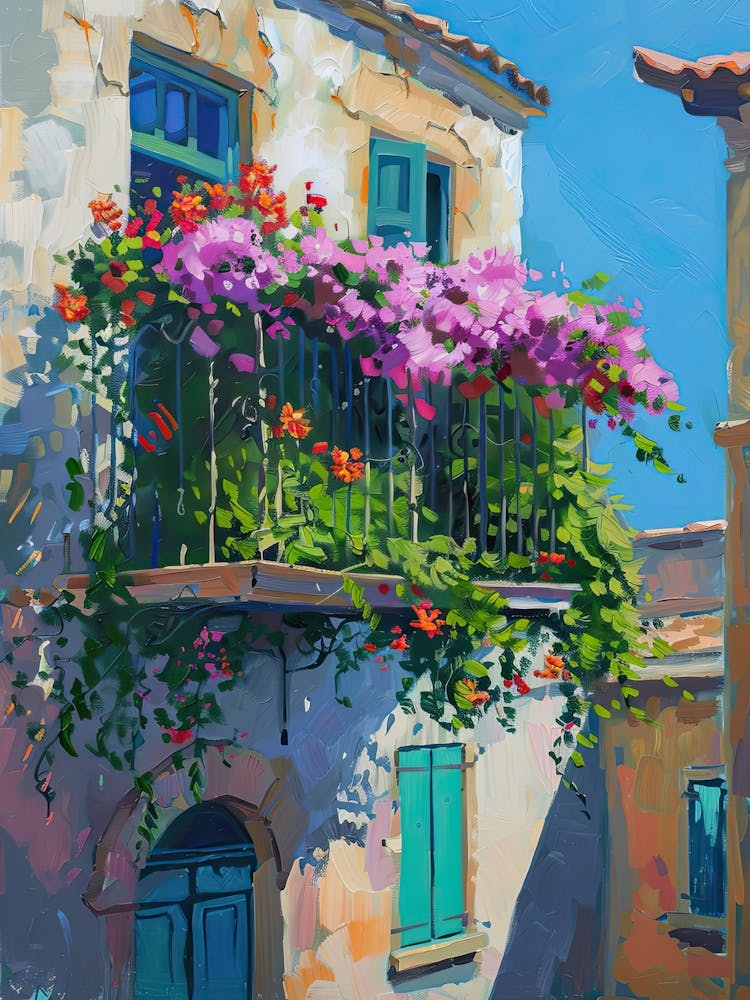 Balcony Painting In Rhodes 1