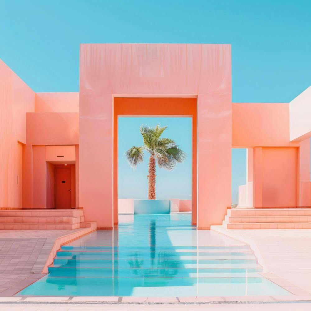 Pink House In The Desert