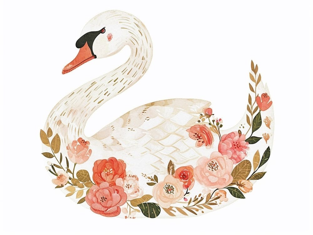 Little Floral Swan 1