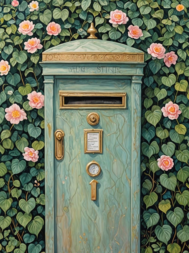 Post Box With Roses