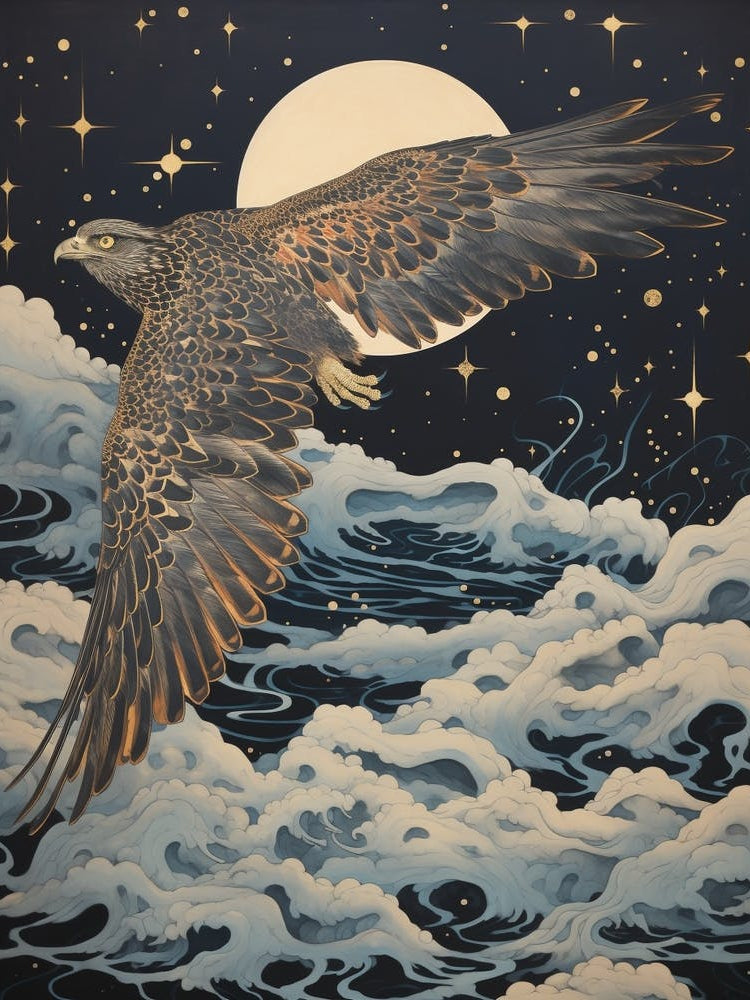 Falcon 1 Gold Detail Painting
