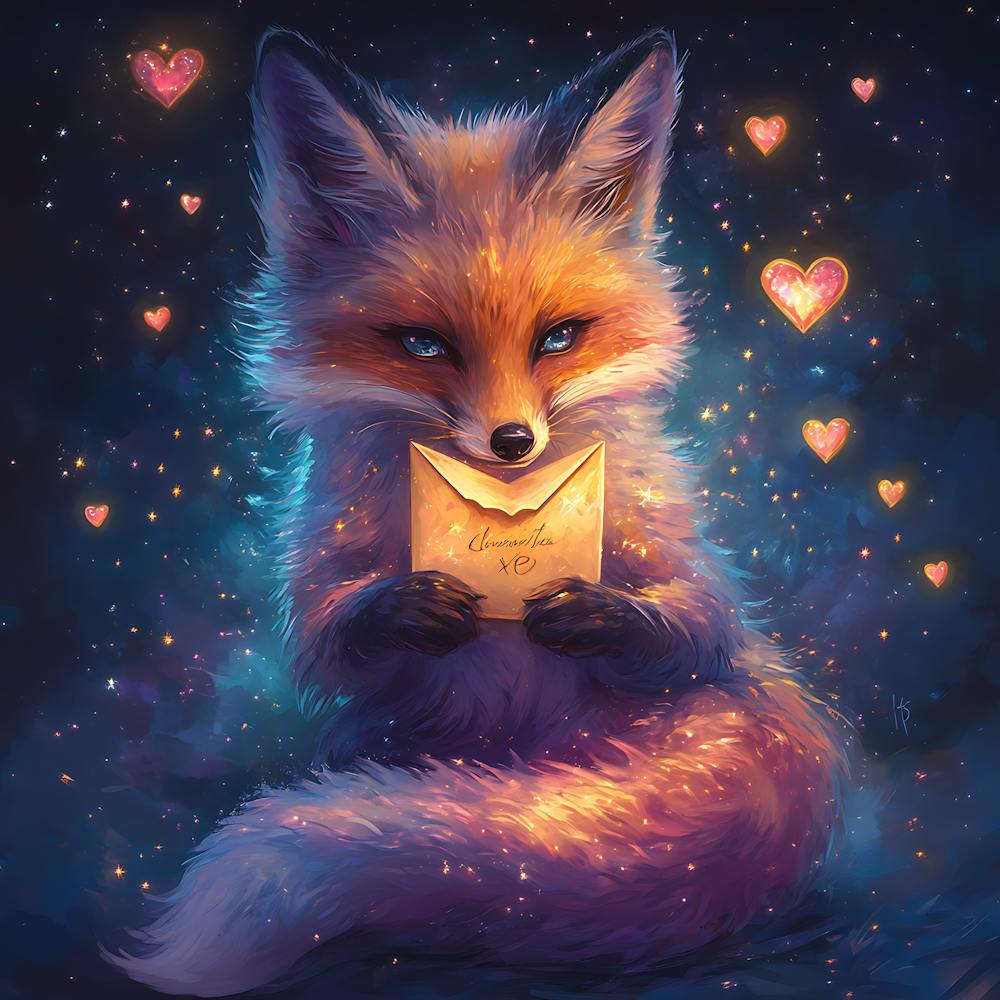 Cosmic Fox Galaxy Love Letter 2