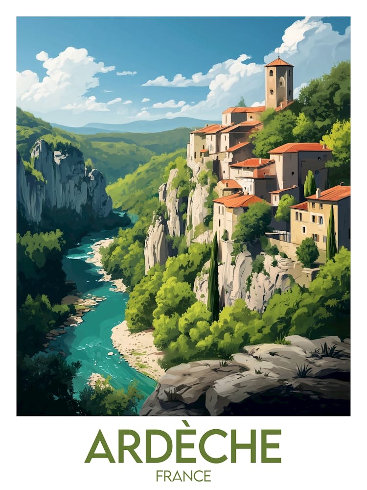 Reiseplakat Ardèche 1