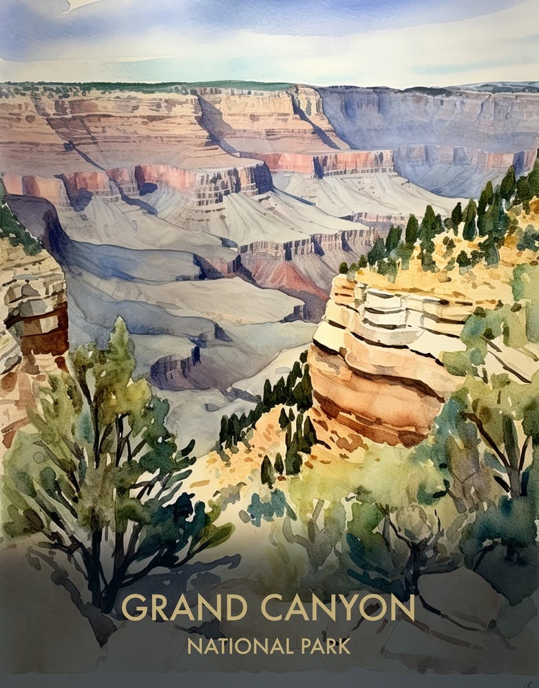 Grand Canyon National Park Watercolour 2