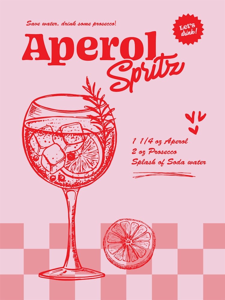 Checkered Aperol Spritz