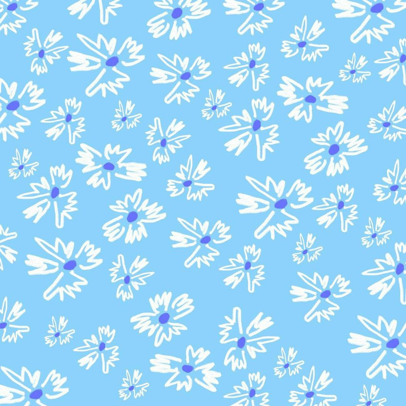 Daisies On A Blue Background 1