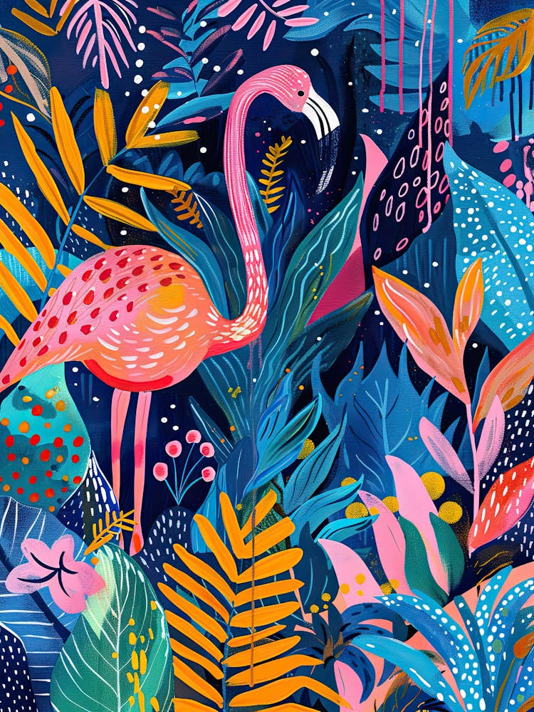 Prism Flamingo Matisse Style