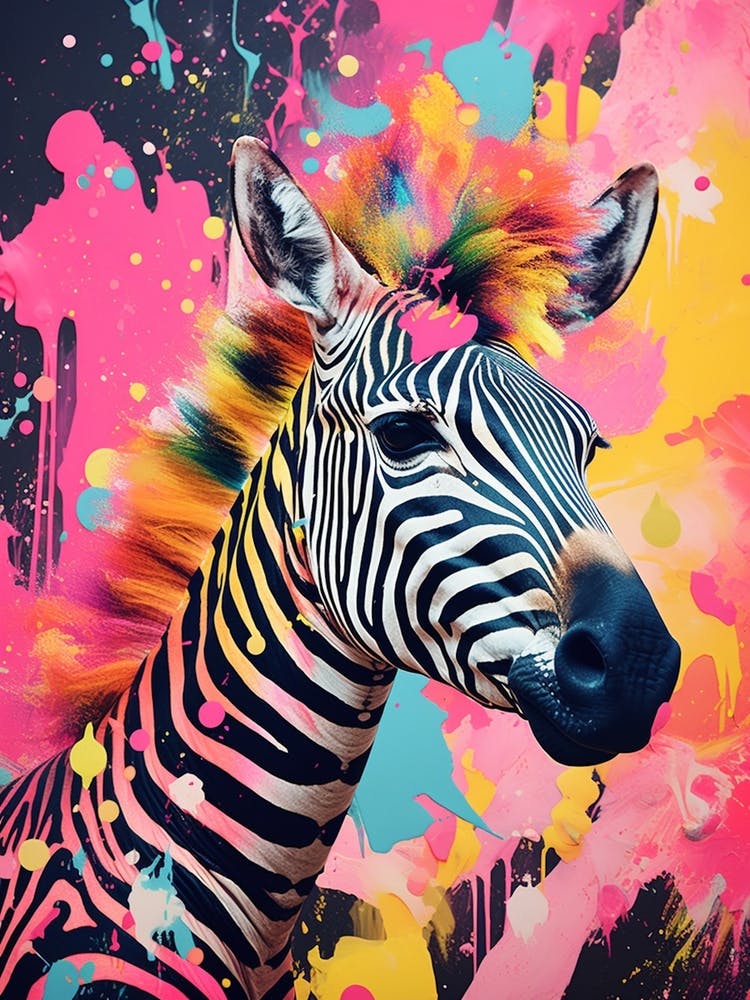 Paint Splash Zebra 2