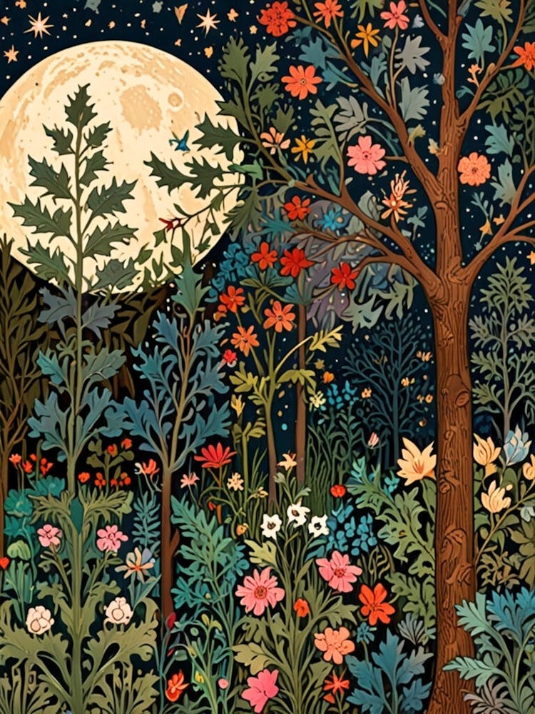 William Morris Moonlight In The Forest 112
