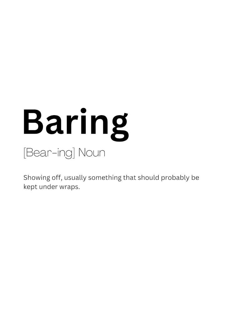 Baring Definition Meaning