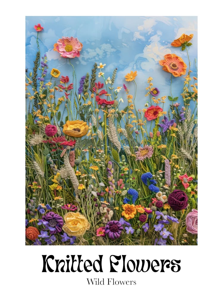 Knitted Flowers Wild Flowers 1