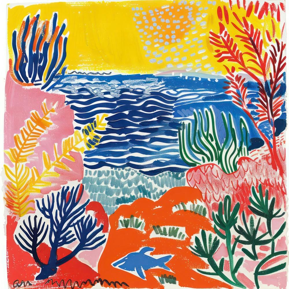 Seaside Painting Matisse Style 13
