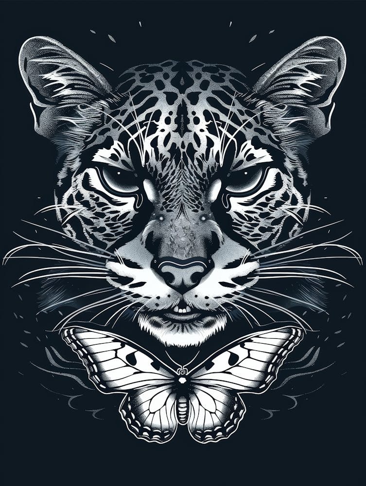 Leopard und Schmetterling 1