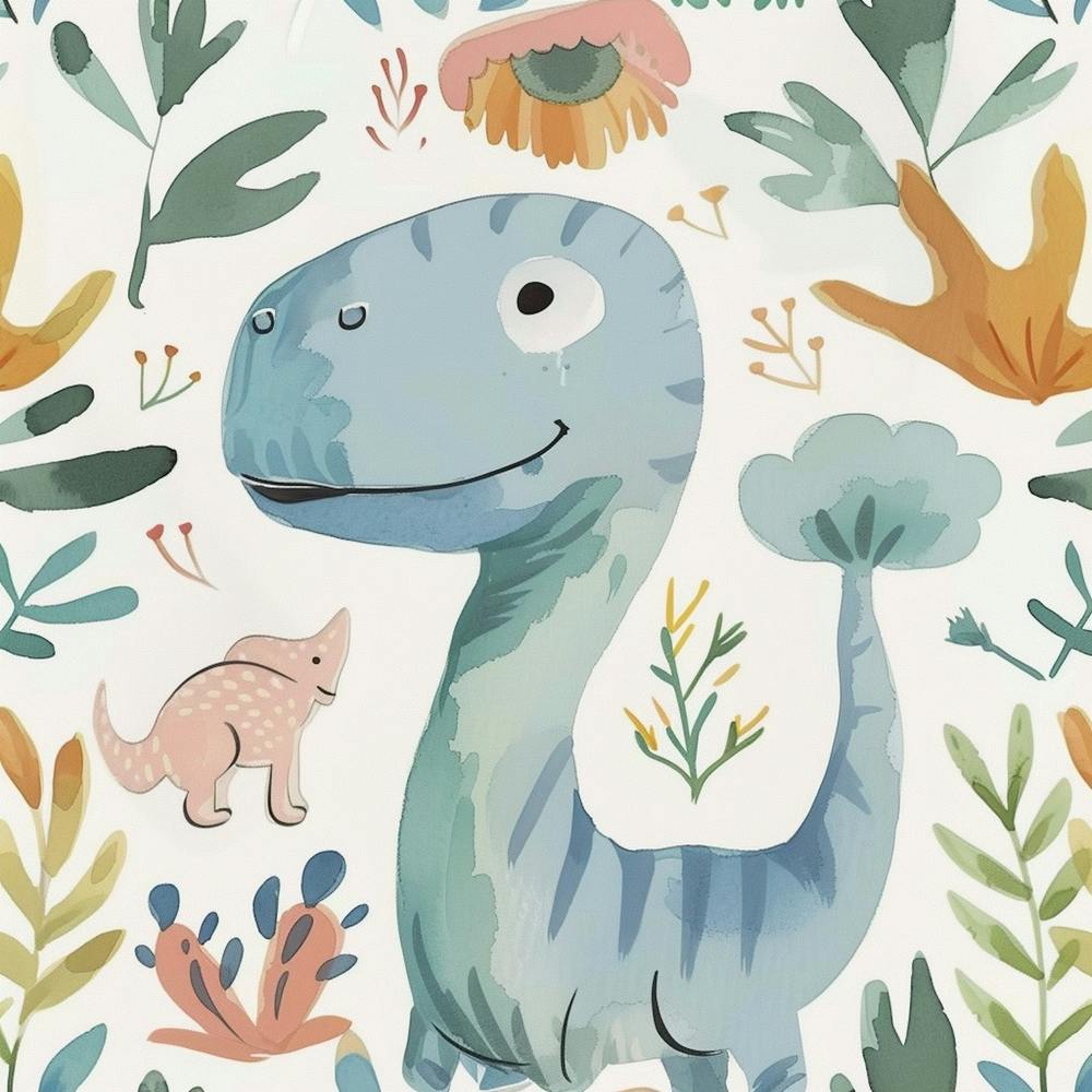 Cute Muted Pastels Tyrannosaurus Rex  Dinosaur  1