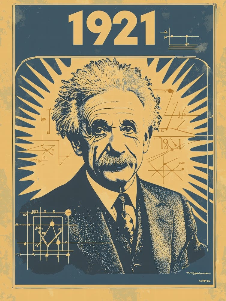 Aihrgdesign A Vintage Poster Celebrating Albert Einsteins Nob 9423b5f2 Ae34 4726 A9f4 8457c55a527b 3