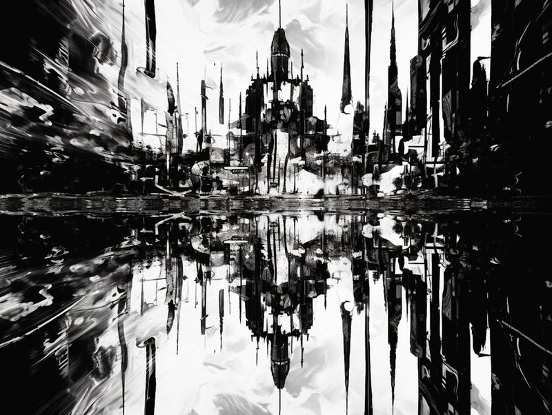 Reflection Abstract Black And White 7