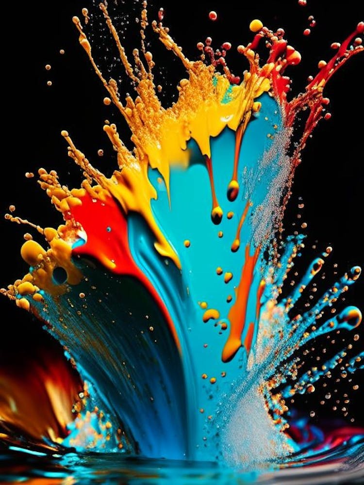 Water Splatter Water Waterscape Pop Art Photography 1