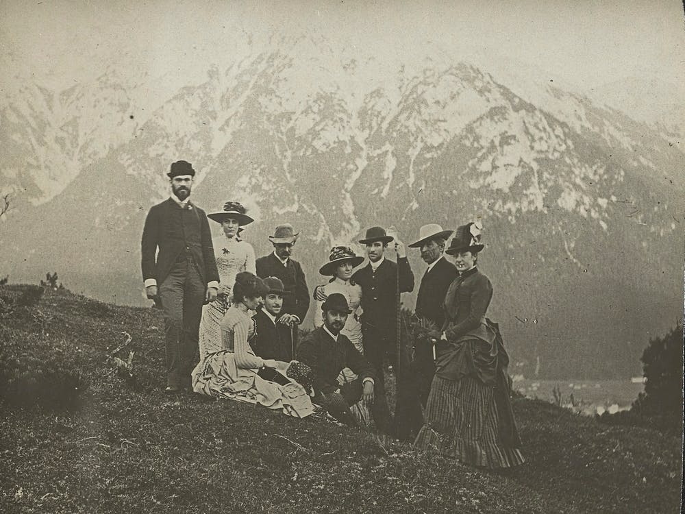 Family & Friends at Mittenwalk (ca. 1884), Alfred Stieglitz