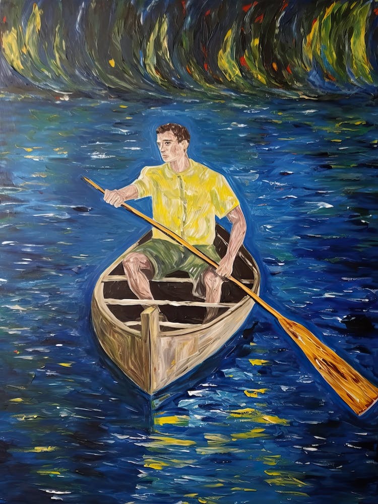 Rowing In The Style Of Van Gogh1