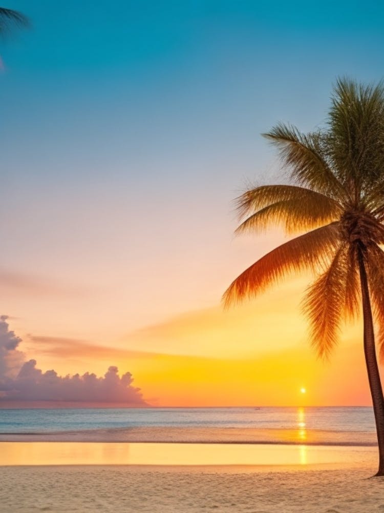 Sunset on a Tropical Beach 4