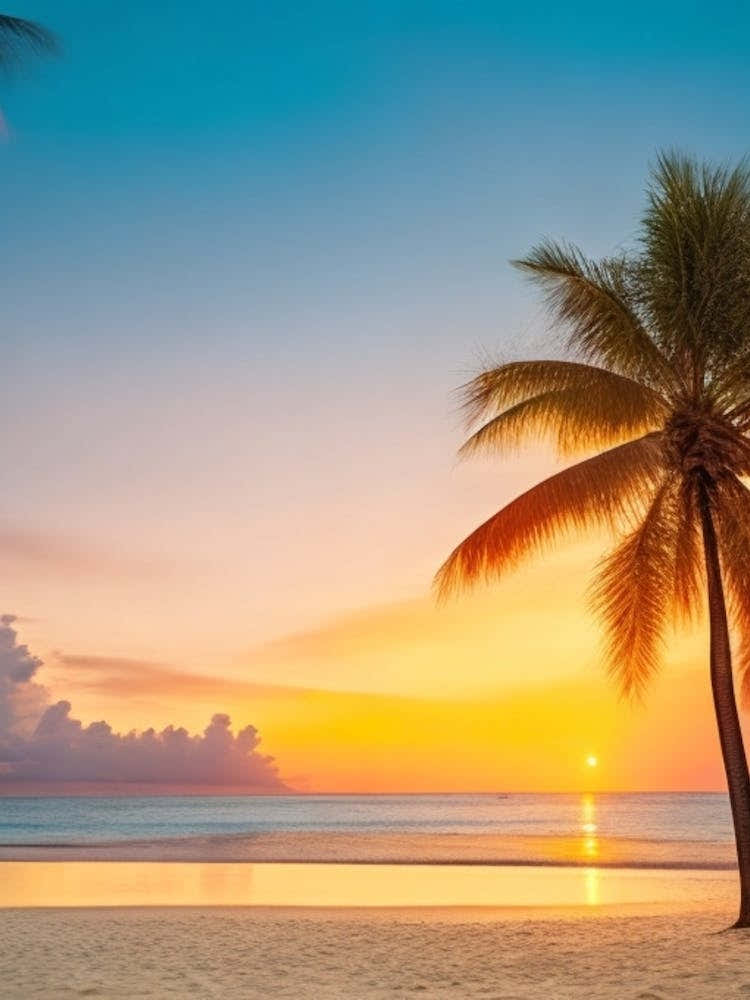 Sunset on a Tropical Beach 4