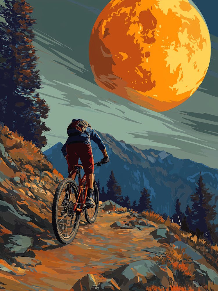 Watercolor Mountain Bike 1