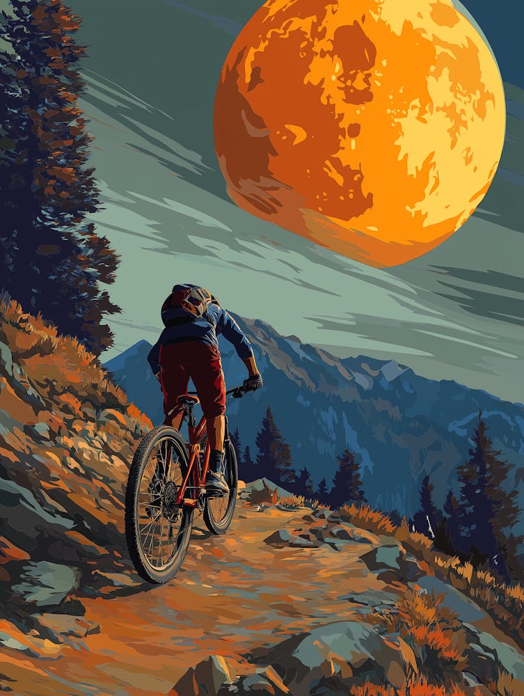 Watercolor Mountain Bike 1