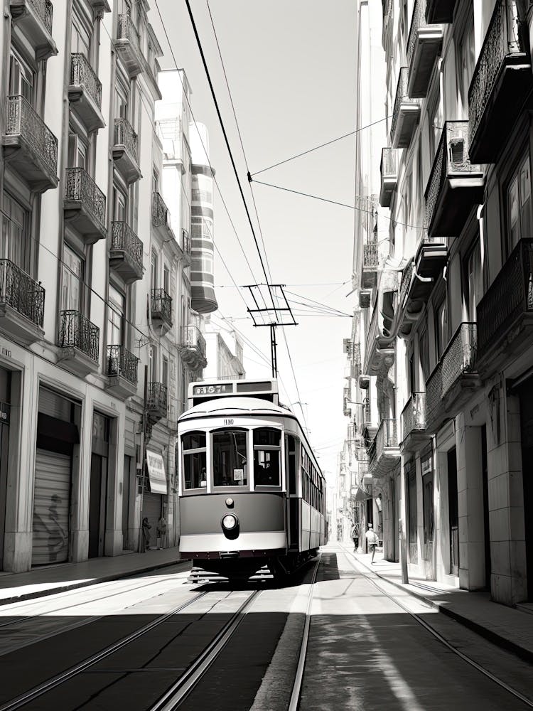 Lisbon, Portugal, Black And White Photography 4