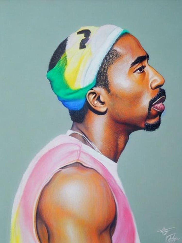 2pac Colourful Illustration