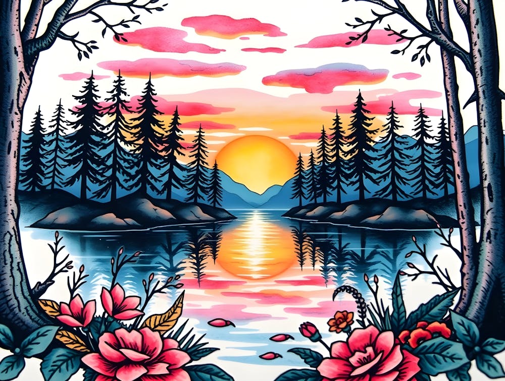Sunset In The Forest 7