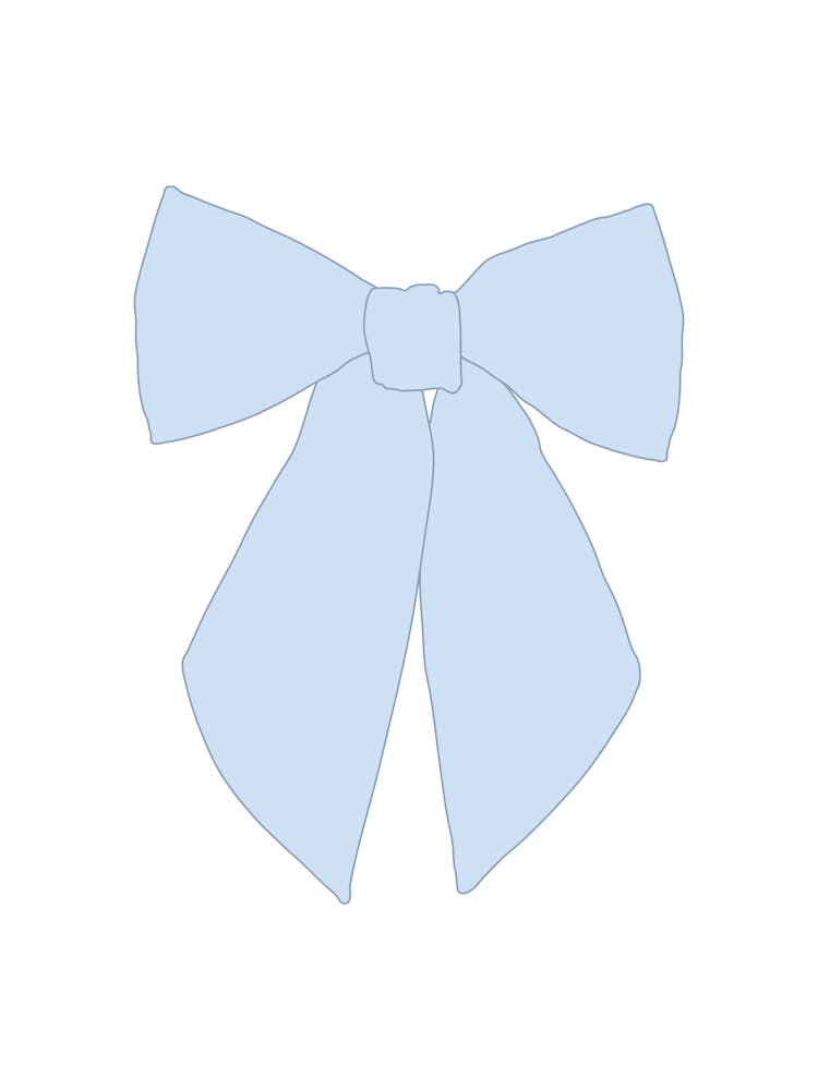 Blue Bow Coquette