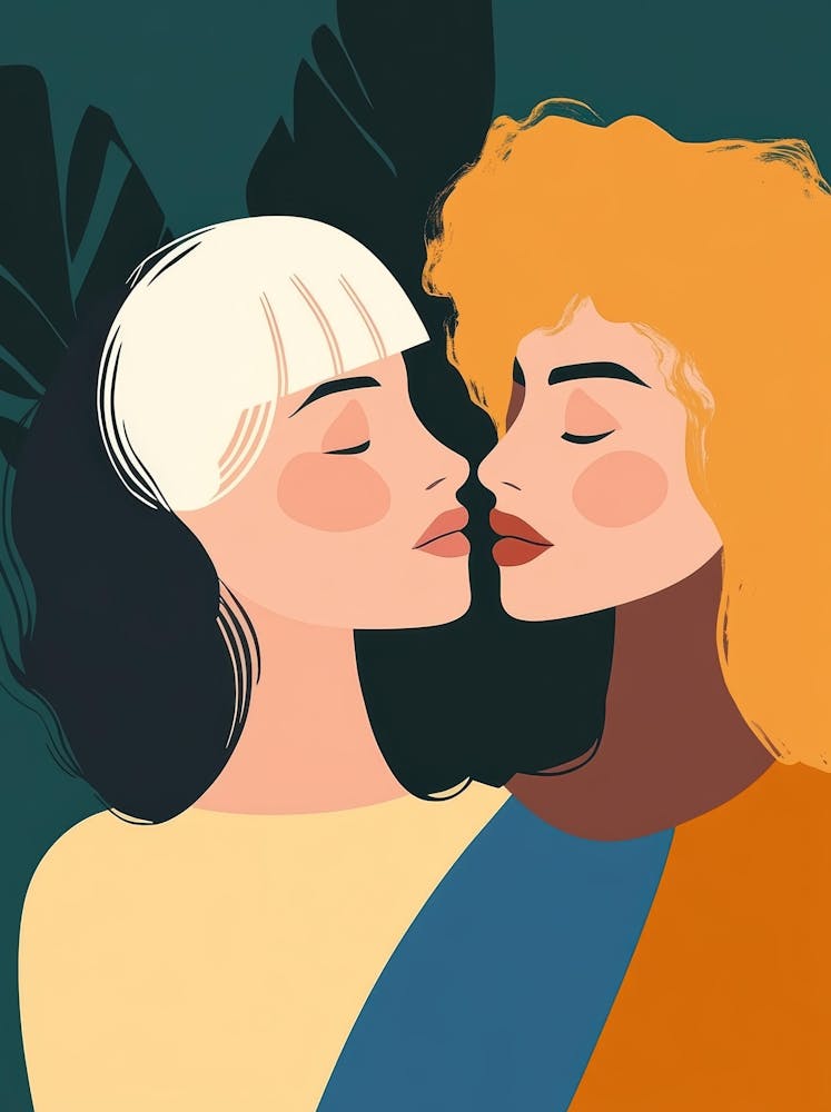 Two Women Kissing 45