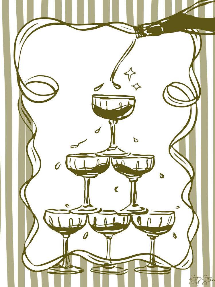 Sage Green Champagne Glasses | Kitchen