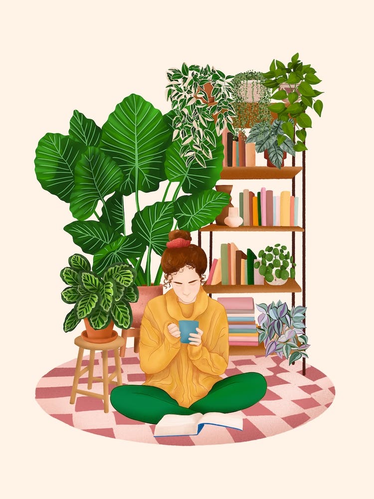 Plant Lady Reading 2