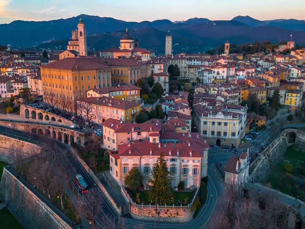 Bergamo Alta Posters Aerial Photography
