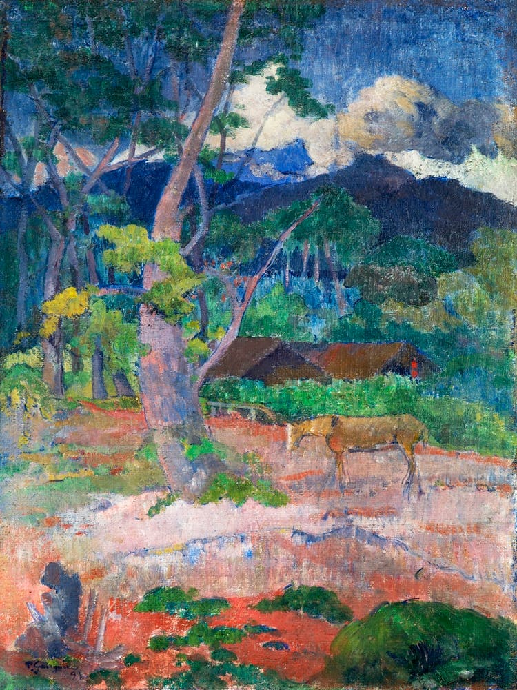 Landscape With A Horse (1899), Paul Gauguin