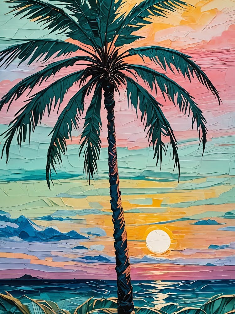 Sunset Palm Tree no9